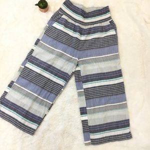 AERIE | NWOT Striped Pull On Culotte Beach Pants